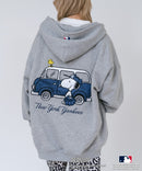 【PEANUTS/ピーナッツ】【ユニセックスデザインでリンクコーデにも◎】MLB×PEANUTS 裏起毛ジップパーカー 保温 キャラクター ドジャース ヤンキース ホワイトソックス