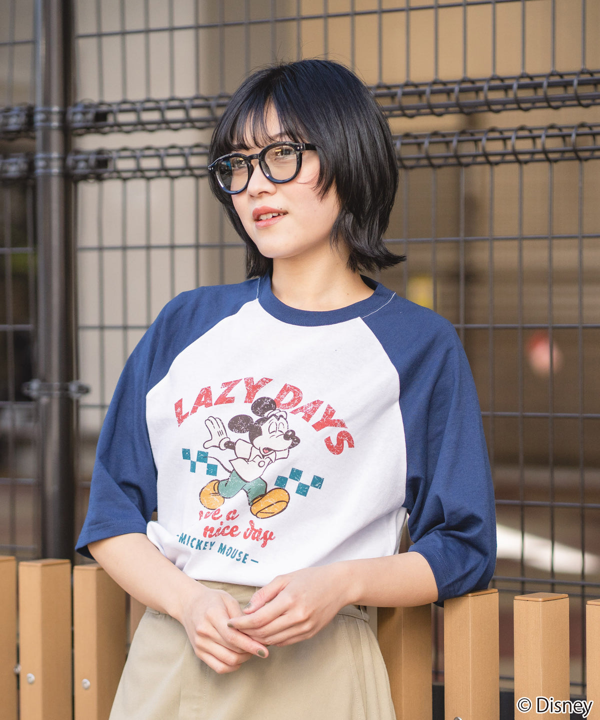 DISNEY/ディズニー】ラグラン7分袖Tシャツ
