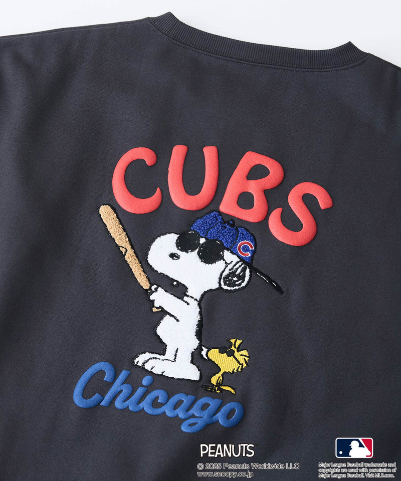 【PEANUTS×MLB】オリジナルデザイン 裏起毛トレーナー ヤンキース ドジャース カブス キャラクター