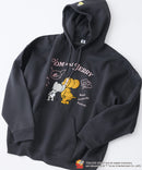 【TOM and JERRY/トムとジェリー】オリジナルデザイン 刺繍 プルオーバーパーカー フーディー ジェリー タフィー サカナ ドロップショルダー ビッグシルエット