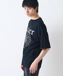 【SAVIER/サビアー】×【SMILEY FACE/スマイリーフェイス】コラボ フラワープリント Tシャツ オーバーサイズ