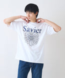【SAVIER/サビアー】×【SMILEY FACE/スマイリーフェイス】コラボ フラワープリント Tシャツ オーバーサイズ
