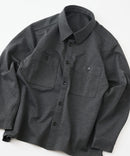 【BLUE STANDARD/ブルースタンダード】ストレッチニット ツイルシャツジャケット ウールタッチ