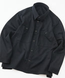 【BLUE STANDARD/ブルースタンダード】ストレッチニット ツイルシャツジャケット ウールタッチ