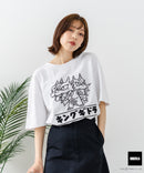 【GODZILLA/ゴジラ】【コットン100％のしっかりした生地 ドロップショルダー】オリジナルデザイン 刺繍Tシャツ ゴジラ キングギドラ メカゴジラ コラボ 特撮 映画 キャラT オーバーサイズ