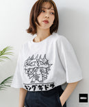 【GODZILLA/ゴジラ】【コットン100％のしっかりした生地 ドロップショルダー】オリジナルデザイン 刺繍Tシャツ ゴジラ キングギドラ メカゴジラ コラボ 特撮 映画 キャラT オーバーサイズ