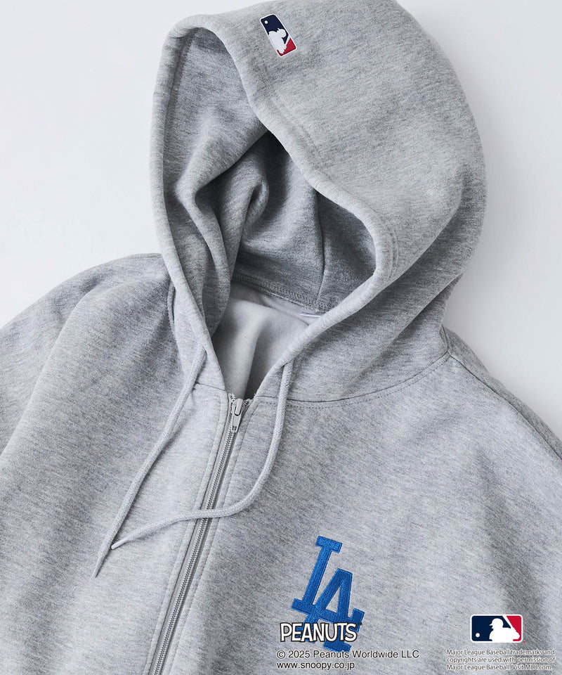 【PEANUTS×MLB】オリジナルデザイン フルジップパーカー ヤンキース ドジャース カブス キャラクター