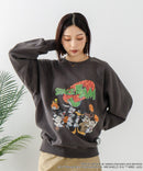 【DISCUS ATHLETIC×LOONEY TUNES】スペース・ジャム キャラクタープリントスウェットトレーナー メンズ レディース ユニセックス