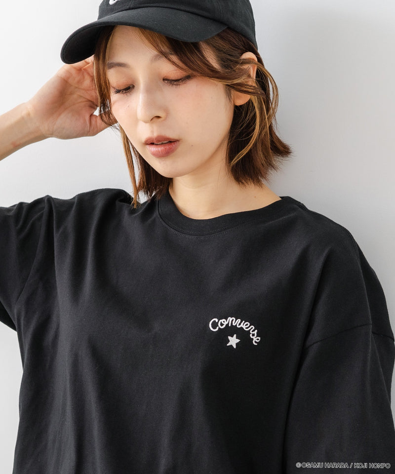 CONVERSE/コンバース】CONVERSE×OSAMUGOODS 天竺 CAT サガラ刺繍Tシャツ
