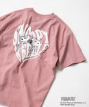 【PEANUTS/ピーナッツ】 オリジナルデザイン Tシャツ スヌーピー オラフ ベル ドロップショルダー ビッグシルエット ユニセックス ＤピンクB柄 ❘ジーンズメイト公式オンラインショップ