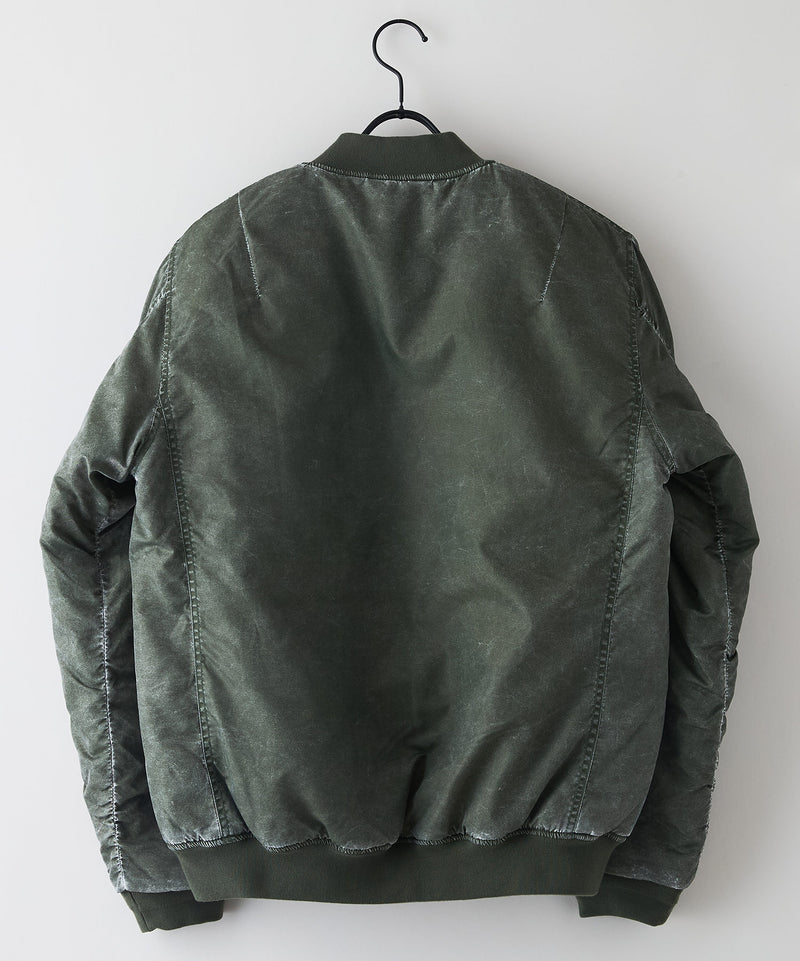 【UNIIT/ユニット】 ヴィンテージライクナイロン オーバーサイズMA-1 古着加工