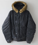 【UNIIT/ユニット】ヴィンテージナイロンN-2B オーバーサイズ 古着加工 衿ファー