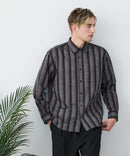 【BLUE STANDARD/ブルースタンダード】【涼しくさらさらな肌ざわりの綿麻シャツ】コットンリネンミックス レギュラーカラーシャツ リラックスフィット 無地 ストライプ 通気性 清涼感 吸水速乾 紫外線対策 羽織り