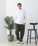 【BLUE STANDARD/ブルースタンダード】【涼しくさらさらな肌ざわりの綿麻シャツ】コットンリネンミックス レギュラーカラーシャツ リラックスフィット 無地 ストライプ 通気性 清涼感 吸水速乾 紫外線対策 羽織り