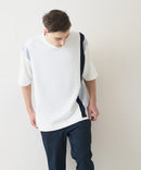 【Blue Standard/ブルースタンダード】接触冷感 COOLスムース フェイクレイヤード リラックスフィット切り替えデザインTシャツ