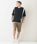 【Blue Standard/ブルースタンダード】接触冷感 COOLスムース フェイクレイヤード リラックスフィット切り替えデザインTシャツ