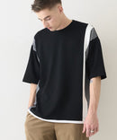 【Blue Standard/ブルースタンダード】接触冷感 COOLスムース フェイクレイヤード リラックスフィット切り替えデザインTシャツ