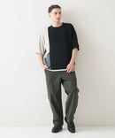 【Blue Standard/ブルースタンダード】接触冷感 COOLスムース フェイクレイヤード リラックスフィット切り替えデザインTシャツ