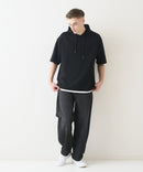 接触冷感 COOLスムース フェイクレイヤード リラックス フィット  Tパーカー BLUE STANDARD