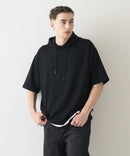 接触冷感 COOLスムース フェイクレイヤード リラックス フィット  Tパーカー BLUE STANDARD