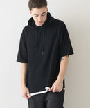 接触冷感 COOLスムース フェイクレイヤード リラックス フィット  Tパーカー BLUE STANDARD