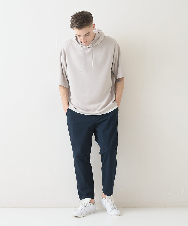 接触冷感 COOLスムース フェイクレイヤード リラックス フィット  Tパーカー BLUE STANDARD