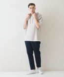 接触冷感 COOLスムース フェイクレイヤード リラックス フィット  Tパーカー BLUE STANDARD