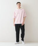 接触冷感 COOLスムース フェイクレイヤード リラックス フィット  Tパーカー BLUE STANDARD