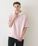 接触冷感 COOLスムース フェイクレイヤード リラックス フィット  Tパーカー BLUE STANDARD