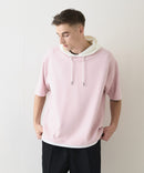 接触冷感 COOLスムース フェイクレイヤード リラックス フィット  Tパーカー BLUE STANDARD