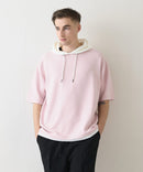 接触冷感 COOLスムース フェイクレイヤード リラックス フィット  Tパーカー BLUE STANDARD