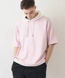 接触冷感 COOLスムース フェイクレイヤード リラックス フィット  Tパーカー BLUE STANDARD