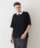 接触冷感COOLスムースジップポロ【BLUE STANDARD/ブルースタンダード】