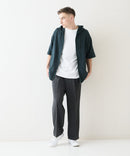 接触冷感 COOLスムース5分袖パーカー 【BLUE STANDARD/ブルースタンダード】