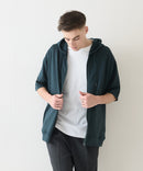 接触冷感 COOLスムース5分袖パーカー 【BLUE STANDARD/ブルースタンダード】