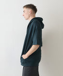 接触冷感 COOLスムース5分袖パーカー 【BLUE STANDARD/ブルースタンダード】