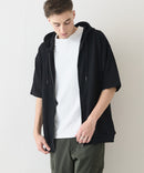 接触冷感 COOLスムース5分袖パーカー 【BLUE STANDARD/ブルースタンダード】