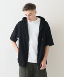 接触冷感 COOLスムース5分袖パーカー 【BLUE STANDARD/ブルースタンダード】