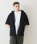 接触冷感 COOLスムース5分袖パーカー 【BLUE STANDARD/ブルースタンダード】