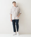 接触冷感 COOLスムース5分袖パーカー 【BLUE STANDARD/ブルースタンダード】