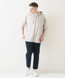 接触冷感 COOLスムース5分袖パーカー 【BLUE STANDARD/ブルースタンダード】