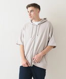 接触冷感 COOLスムース5分袖パーカー 【BLUE STANDARD/ブルースタンダード】