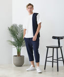 【BLUE STANDARD/ブルースタンダード】ドライリップル クロップドパンツ 7分丈 吸水速乾 ストレッチ イージーケア さらさら快適