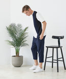 【BLUE STANDARD/ブルースタンダード】ドライリップル クロップドパンツ 7分丈 吸水速乾 ストレッチ イージーケア さらさら快適