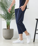 【BLUE STANDARD/ブルースタンダード】ドライリップル クロップドパンツ 7分丈 吸水速乾 ストレッチ イージーケア さらさら快適