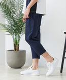 【BLUE STANDARD/ブルースタンダード】ドライリップル クロップドパンツ 7分丈 吸水速乾 ストレッチ イージーケア さらさら快適