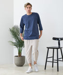 【BLUE STANDARD/ブルースタンダード】ドライリップル クロップドパンツ 7分丈 吸水速乾 ストレッチ イージーケア さらさら快適