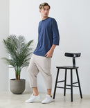 【BLUE STANDARD/ブルースタンダード】ドライリップル クロップドパンツ 7分丈 吸水速乾 ストレッチ イージーケア さらさら快適