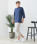 【BLUE STANDARD/ブルースタンダード】ドライリップル クロップドパンツ 7分丈 吸水速乾 ストレッチ イージーケア さらさら快適