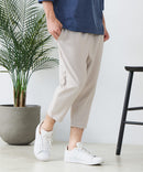 【BLUE STANDARD/ブルースタンダード】ドライリップル クロップドパンツ 7分丈 吸水速乾 ストレッチ イージーケア さらさら快適